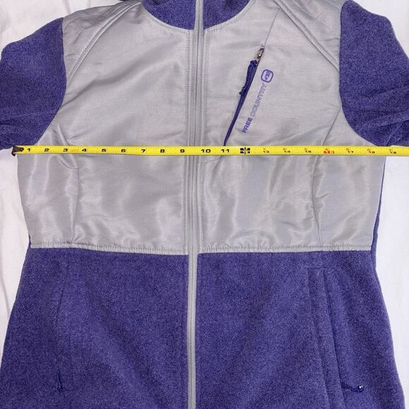 Free Country Long Sleeve Hooded Jacket Full Front Zip Purple Gray Size MEDIUM - Picture 11 of 12